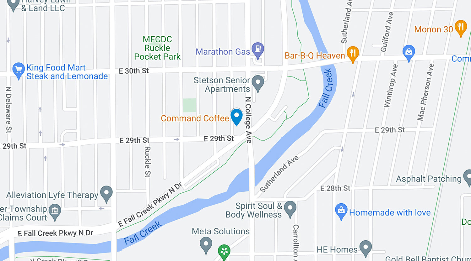 command coffee map